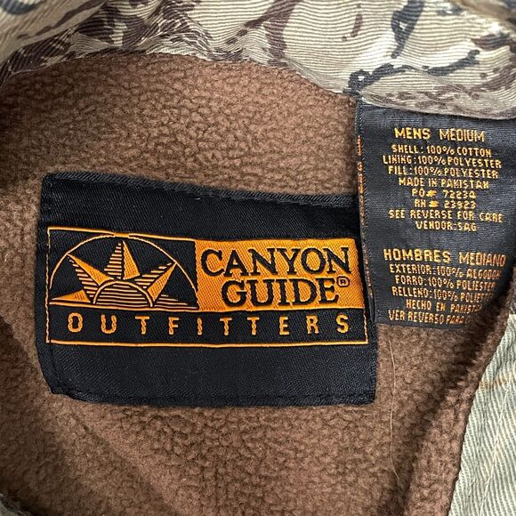 Canyon Guide Outfitters Men Camo Button Shirt Jacket Size Medium B355 -6 - Picture 6 of 16